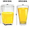 Kit 8 Copos Cristal 4 Copos 280ml + 4 Copos 400ml Resistente - 2