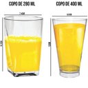 Ver imagem 2 de Kit 8 Copos Cristal 4 Copos 280ml + 4 Copos 400ml Resistente