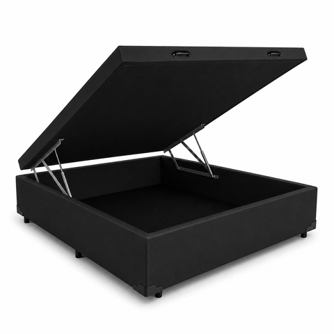 Cama Box Baú Casal 138 Preto