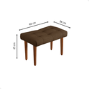 Ver imagem 4 de Puff Estofado Banqueta Apoio para Pé Luxo para Quarto Closet Sala Penteadeira