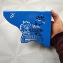 Ver imagem 3 de Mão Francesas de Aço Ornamentada Safari Azul Zarg Decorativa 20cm Menino