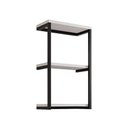 Ver imagem 1 de Nicho de Parede Industrial 3 Prateleiras Milão - Preto e Branco - Cor: Preto