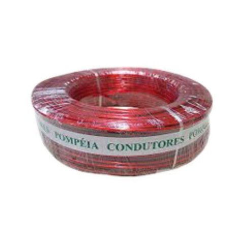 Cabo Automotivo Auto Plástico Seção 1,50mm 300V Vermelho Condutores Pompéia