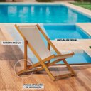 Ver imagem 2 de Conjunto 4 Espreguiçadeiras Preguiçosa Dobrável sem Braço Madeira Maciça com Tecido Colorido - Tijol