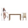 Conjunto Sala de Jantar Madesa Melissa Mesa Tampo de Madeira com 4 Cadeiras Rustic/Crema/Sintético B - 8