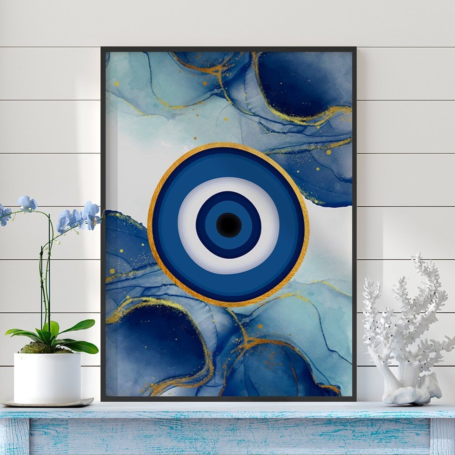 Quadro Decorativo 1 Tela Olho Grego Diversos Tamanhos - 1