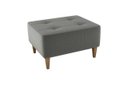Ver imagem 1 de Puff Decorativo Piva Suede Cinza