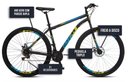 Ver imagem 5 de Bicicleta Cazelle Roma A.29 Tam 18 Aco Carbono F.disco 21v -quadro Preto C/ Adesivo Preto/adesivo Az