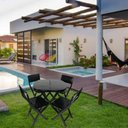 Ver imagem 7 de Conjunto 1 Mesa 4 Cadeira Dobrável Plástico Bar Varanda Açaí Cor:branco