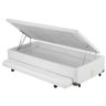 Cama Box Bau Solteiro com Auxiliar Semi Ortopedico Poliester 088x188:branco - 1