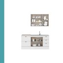 Ver imagem 5 de Cozinha Milla Breeze 5 Portas 5 Gavetas MDF 180cm Branca Móveis Carraro