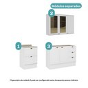 Ver imagem 7 de Cozinha Milla Breeze 5 Portas 5 Gavetas MDF 180cm Branca Móveis Carraro
