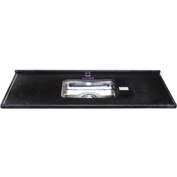 Pia De Granito Com Cuba Em Inox Pop 120Cm Preto São Gabriel - 5