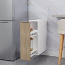 Ver imagem 4 de Balcão Suspenso Porta Tempero 20cm sem Tampo Ipanema CabeCasa MadeiraOriginals Branco/Acácia