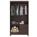 Ver imagem 3 de Guarda Roupa Solteiro Lótus com Cômoda Montevidéu Café Touch -demóbile