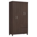 Ver imagem 2 de Guarda Roupa Solteiro Lótus com Cômoda Montevidéu Café Touch -demóbile