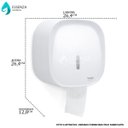 Ver imagem 4 de Porta Papel Higiênico Rolão Invoq Dispenser Papeleira Branco