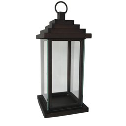 Lanterna de Chão Rustica Ouro Velho Media Libertas Rosas Lanterna Rustica Verniz - 3