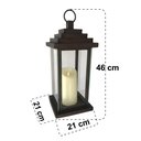 Ver imagem 2 de Lanterna de Chão Rustica Ouro Velho Media Libertas Rosas Lanterna Rustica Verniz