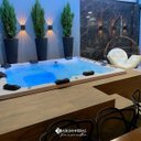 Ver imagem 3 de Spa Quadrado Amparo Combate com Hidro em Acrílico - 2.40x2.00x0.78 - 127v