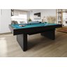 Mesa de Sinuca/bilhar com Tampo de Jantar - 2,00x1,10 - Azul Petróleo - 3