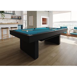 Mesa de Sinuca/bilhar com Tampo de Jantar - 2,00x1,10 - Azul Petróleo - 4