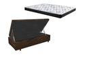 Ver imagem 1 de Cama Box Baú Solteiro Conforto Suede Marrom + Colchão Solteiro Conforto Espuma D33 28x88x188