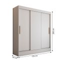 Ver imagem 4 de Guarda-roupa Solteiro Atlanta 3 Portas de Correr 2 Gavetas - Panorama Móveis