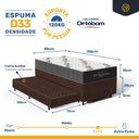 Ver mais imagens de Cama Box com Colchão de Espuma D33 Ortobom Airtech 100 + Auxiliar de Espuma Unique Solteiro 88cm