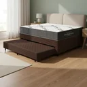 Ver imagem 1 de Cama Box com Colchão de Espuma D33 Ortobom Airtech 100 + Auxiliar de Espuma Unique Solteiro 88cm