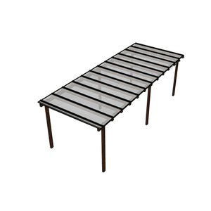 Kit Policarbonato Cristal 4mm 8,00m X 3,00m - Perfis Naturais