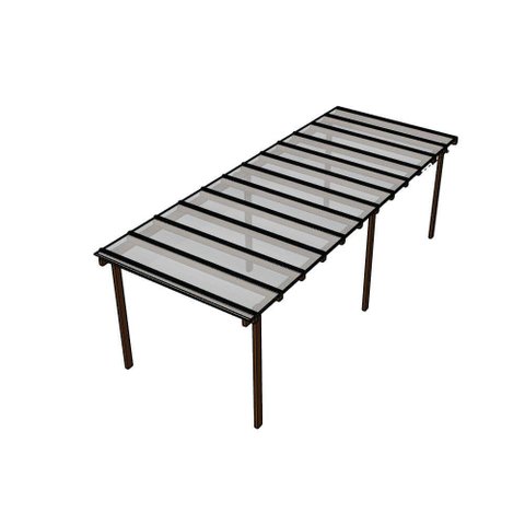 Kit Policarbonato Cristal 4mm 8,00m X 3,00m - Perfis Naturais