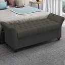 Ver imagem 2 de Recamier Calçadeira Bau 160 cm Pes MDF Ogeo Linho SL 74 Peer