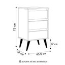 Ver imagem 3 de Mesa de Cabeceira 3 Gavetas Retrô Wood Freijo