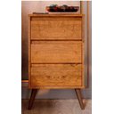 Ver imagem 1 de Mesa de Cabeceira 3 Gavetas Retrô Wood Freijo