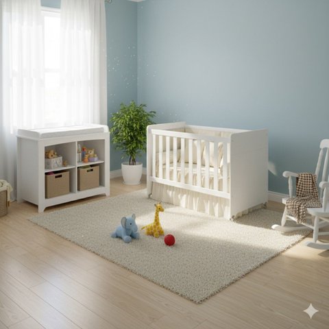 Berço Americano Evolution 4 em 1 Branco Acetinado - Reller