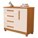 Ver imagem 2 de Cômoda para Quarto 4 Gavetas Grécia com Sapateira Nat/off