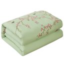 Ver imagem 5 de Kit Cobre Leito Botanique Casal Micropercal 300 Fios Bordado Localizado Borboleta 3D Colcha 3 Peças 
