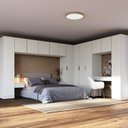 Ver imagem 1 de Guarda-Roupa Planejado de Canto Linear 12 Peças com 13 Portas Orion CabeCasa MadeiraOriginals Bege/Aveia/Linho