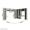 Ver imagem 4 de Guarda-roupa Modulado de Canto Linear 12 Peças com 13 Portas Orion CabeCasa MadeiraOriginals