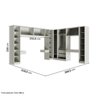 Guarda-roupa Modulado de Canto Linear 12 Peças com 13 Portas Orion CabeCasa MadeiraOriginals - 4
