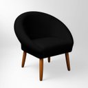 Ver imagem 5 de Poltrona Decorativa para Sala de Jantar Tecido Veludo Premium Estrutura Resistente Pés Palito