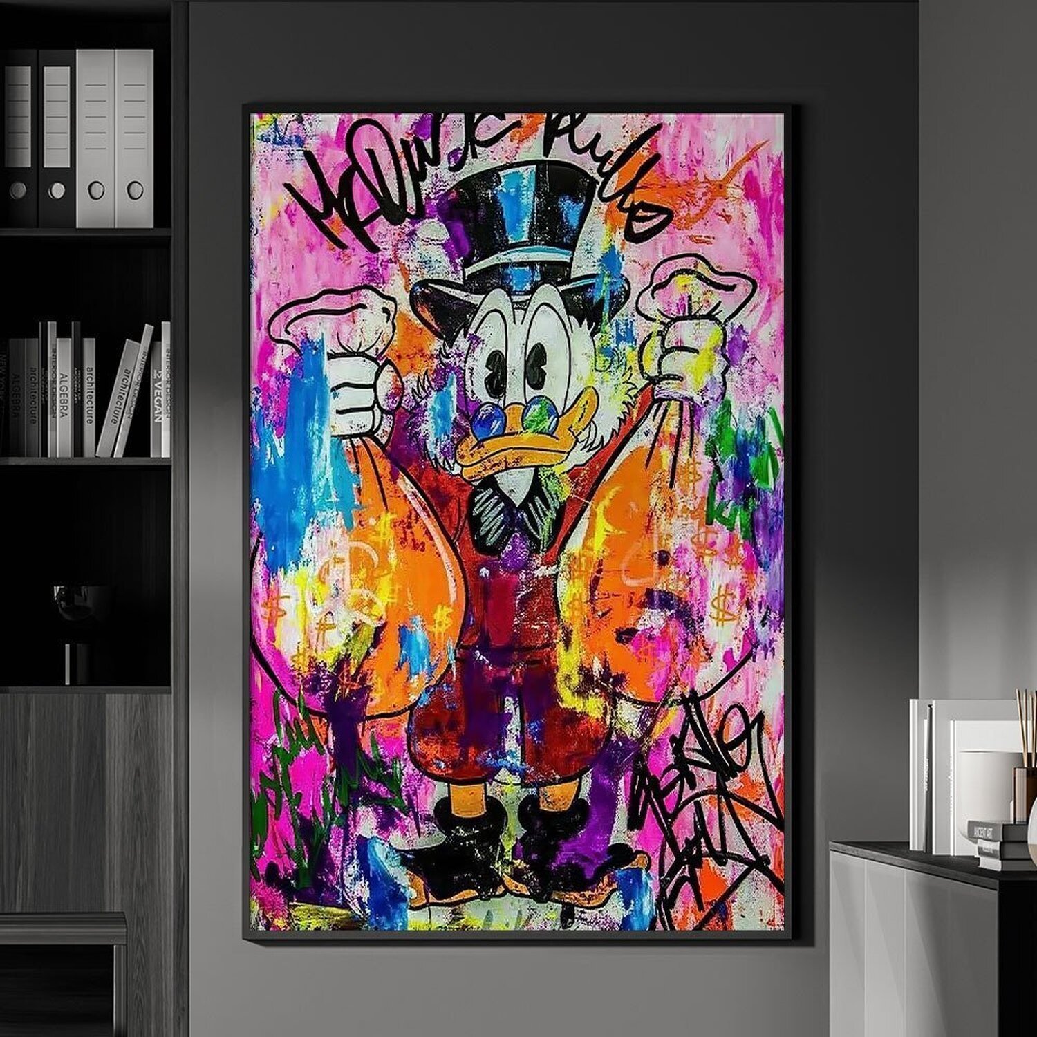 Quadro Decorativo Tela Tio Patinhas Diversos Tamanhos - 1