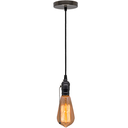 Ver imagem 1 de Luminária Pendente Cozinha Slim Vintage Corrente C/lamp Carb Cor:grafite;lâmpada:st64-110v