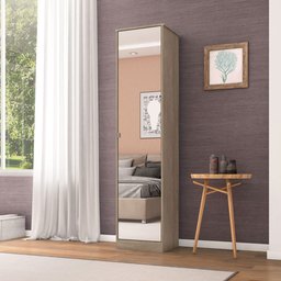 Armário Multiuso 1 Porta com Espelho Reflex II Nogal Touch 21170 Demóbile - 3