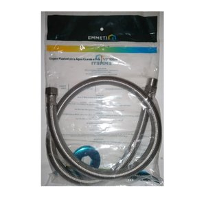 Engate Flexível P/ Aquecedor-Trama Aço Inox MXF 1/2" 100 CM