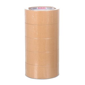 Kit com 5 Fita Adesiva KRAFT Embalagem Papel Crepado Adere