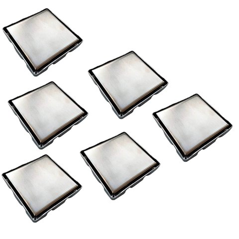 Ralo Oculto Invisivel 15x15 Aço Inox Kit 6 Uni Anti Odor Banheiro Box Cozinha Lavanderia Varanda Pis