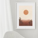 Ver imagem 2 de Quadro Minimalista Boho Deserto - 60x48cm:madeira Branca
