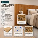 Ver imagem 6 de Cabeceira Ripada Kit 35 Placas Decorativo MDF 2,53x1,06m Quarto Casal Queen Autocolante - Lh Móveis